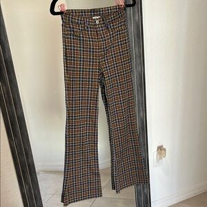 american eagle plaid flare pants